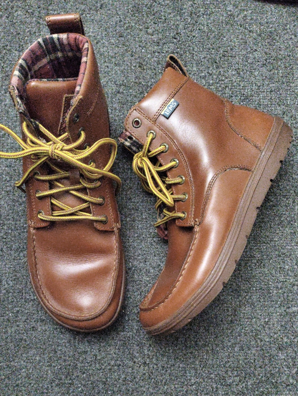 LEMS Women's/Men's "Boulder" Russet Brown Leather Ankle Boots